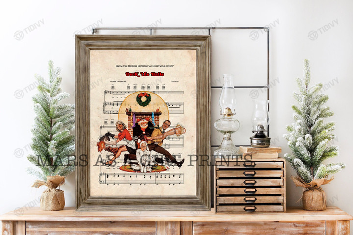 Deck the Halls Rustic Farmhouse Funny A Christmas Story Movie Christmas Classic Movie Merry Christmas Wall Art Print Poster