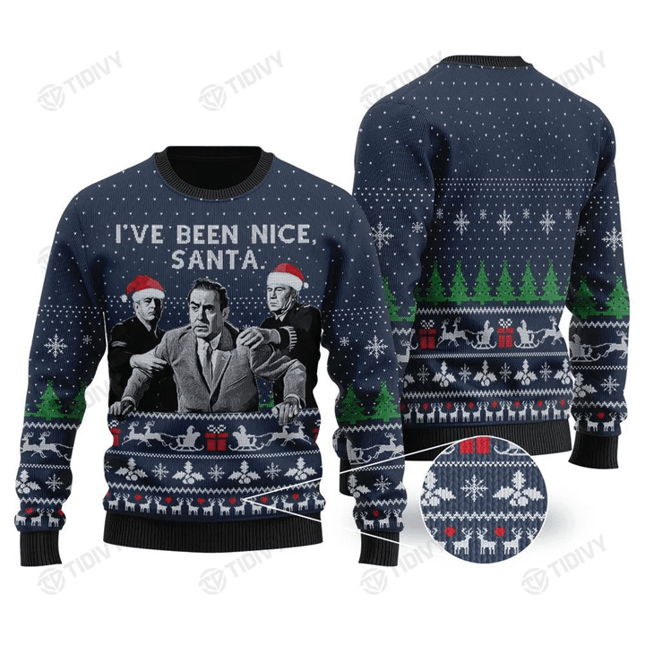 Witness for The Prosecution I've Been Nice SAnta Merry Christmas Xmas Tree Xmas Gift Ugly Sweater