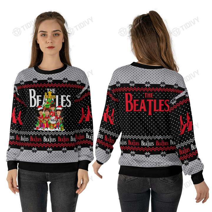 The Beatles Rock Music Merry Christmas Xmas Tree Xmas Gift Ugly Sweater