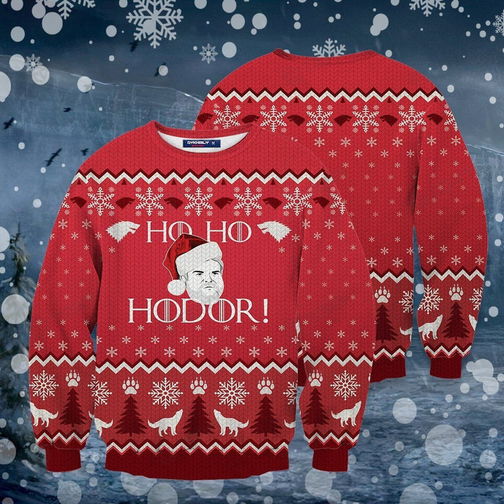 Ho! Ho! Hodor! Christmas Game Of Thrones House Of The Dragon Merry Christmas Xmas Tree Xmas Gift Ugly Sweater