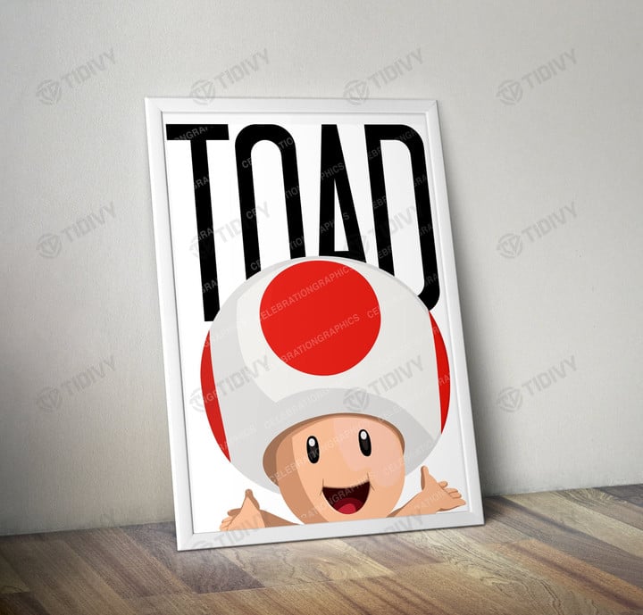 Red Toad The Super Mario Bros Movie Mushroom Kingdom Mario Luigi Bowser Princess Peach Wall Art Print Poster