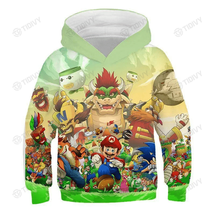 Luigi Super Mario Bros Gaming The Super Mario Bros Movie Mushroom Kingdom 3D All Over Printed Shirt, Sweatshirt, Hoodie, Bomber Jacket Size S - 5XL