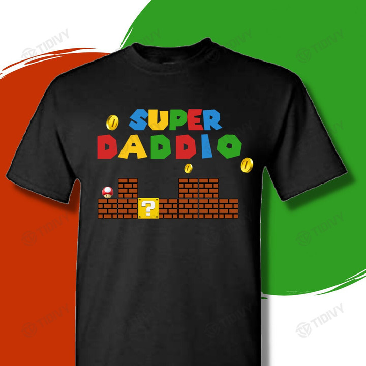 Super Daddio Mario Super Mario Bros Gaming The Super Mario Bros Movie Mushroom Kingdom Vintage Graphic Unisex T Shirt, Sweatshirt, Hoodie Size S - 5XL