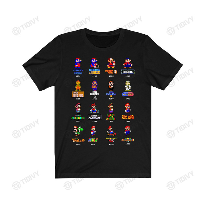Evolution Of A Plumber Super Mario Bros Gaming The Super Mario Bros Movie Mushroom Kingdom Vintage Graphic Unisex T Shirt, Sweatshirt, Hoodie Size S - 5XL