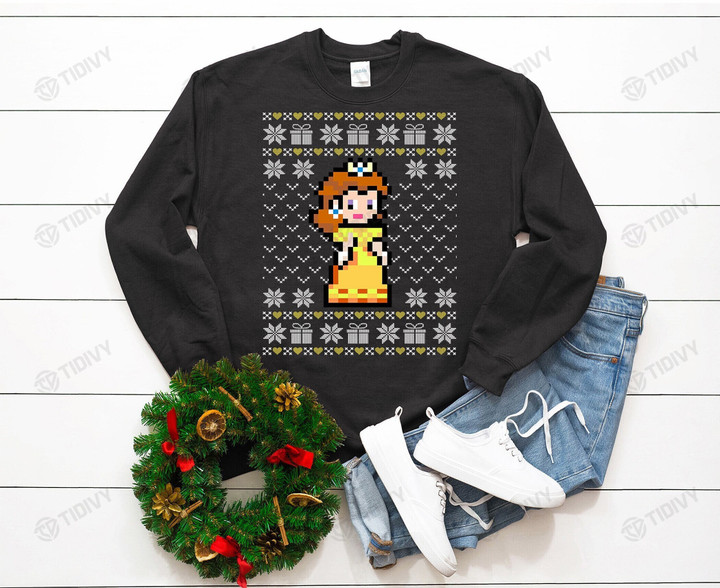Princess Peach Christmas Sweater Super Mario Bros Gaming The Super Mario Bros Movie Mushroom Kingdom Vintage Graphic Unisex T Shirt, Sweatshirt, Hoodie Size S - 5XL