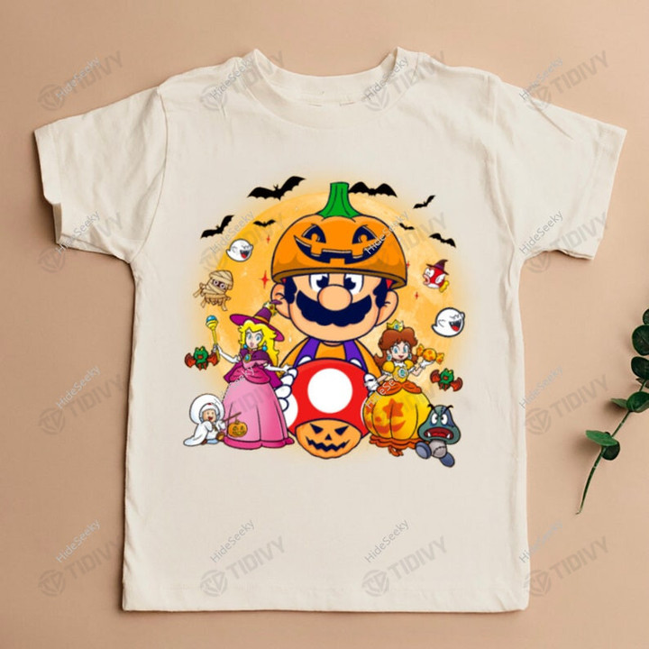 Happy Halloween Super Mario Bros Gaming The Super Mario Bros Movie Mushroom Kingdom Vintage Graphic Unisex T Shirt, Sweatshirt, Hoodie Size S - 5XL