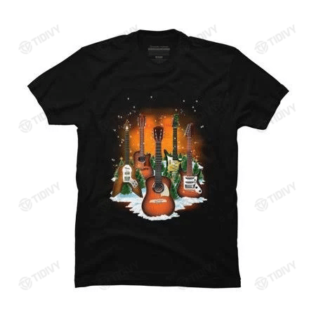 Merry Christmas Music Guitar Christmas TRee Jingle Bell Christmas Music Graphic Unisex T Shirt, Sweatshirt, Hoodie Size S - 5XL