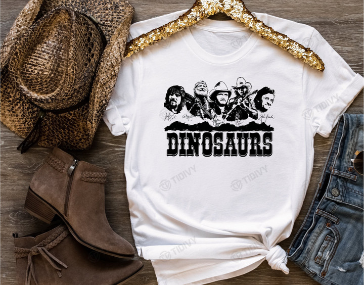Country Legends Waylon Jennings Willie Nelson Merle Haggard Hank Williams Jr Johnny Cash,Dinosaurs Country Music Graphic Unisex T Shirt, Sweatshirt, Hoodie Size S - 5XL