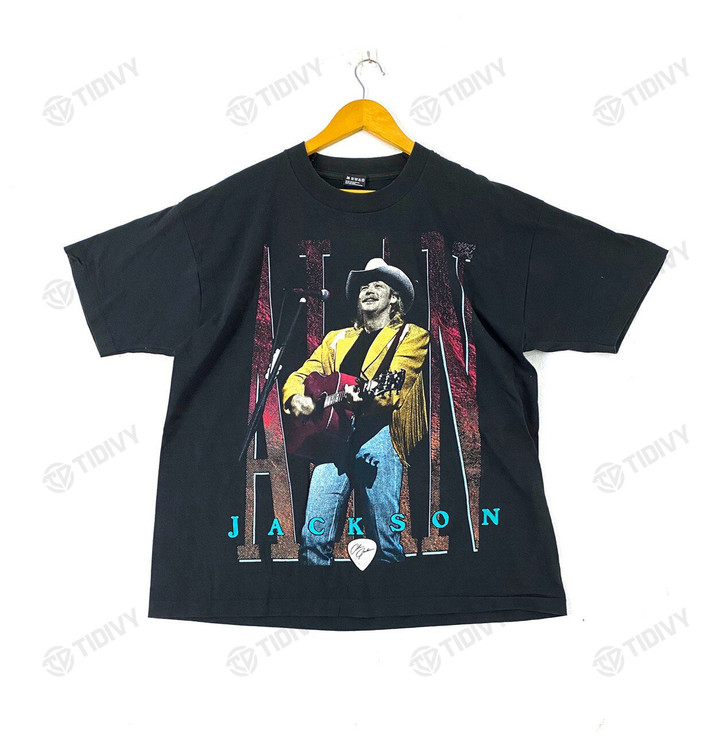 Vintage 90s Alan Jackson On Tour Album singles big image rare design american coutry music Vintage Rock N Roll Music Graphic Unisex T Shirt, Sweatshirt, Hoodie Size S - 5XL