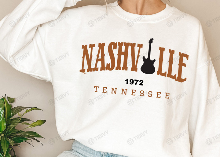 Retro Vintage Nashville 1972 Tennessee Country Music Nashville Girls Trip To Nashville Rock N Roll Music Graphic Unisex T Shirt, Sweatshirt, Hoodie Size S - 5XL