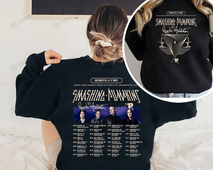 Smashing Pumpkins Tour 2022 Spirits On Fire Tour 2022 Two Sided Graphic Unisex T Shirt, Sweatshirt, Hoodie Size S - 5XL
