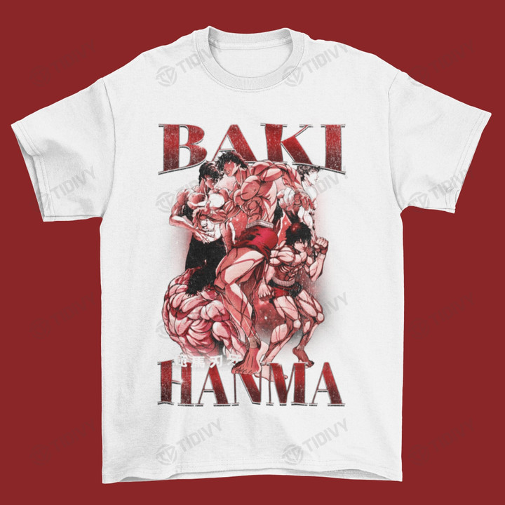 Anime Baki Hanma Classic Vintage Bootleg 90s Styles Graphic Unisex T Shirt, Sweatshirt, Hoodie Size S - 5XL
