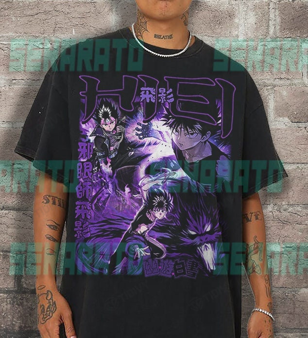 Vintage Style Hiei Kurama Anime Manga Classic Retro Vintage Bootleg 90s Styles Graphic Unisex T Shirt, Sweatshirt, Hoodie Size S - 5XL