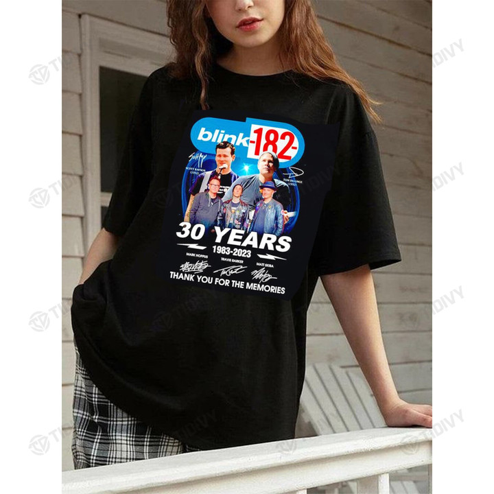 Blink-182 30 Years 1983-2023 Thank You For The Memories Blink-182 Pop-Punk Band Reunite For World Tour 2023 Graphic Unisex T Shirt, Sweatshirt, Hoodie Size S - 5XL