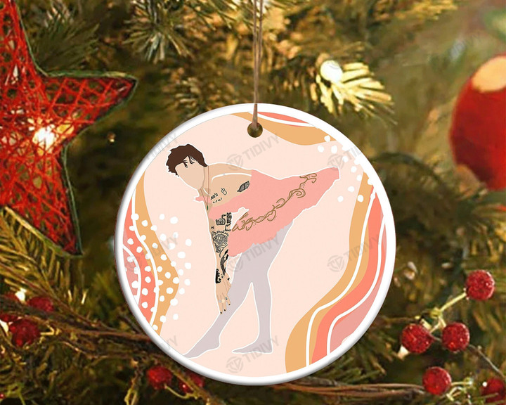 Merry Christmas Harry Styles Love On Tour 2022 2023 Harry's House As It Was Harry Xmas Ceramic Circle Ornament
