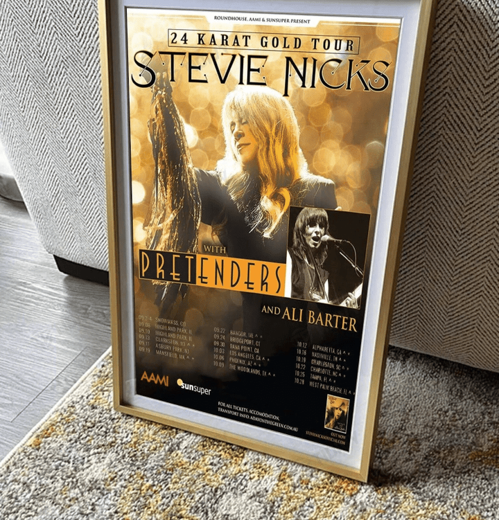 Stevie Nicks Live in Concert 2022 Stevie Nicks Tour 2022 Vintage Pretenders And Ali Barter Wall Art Print Poster