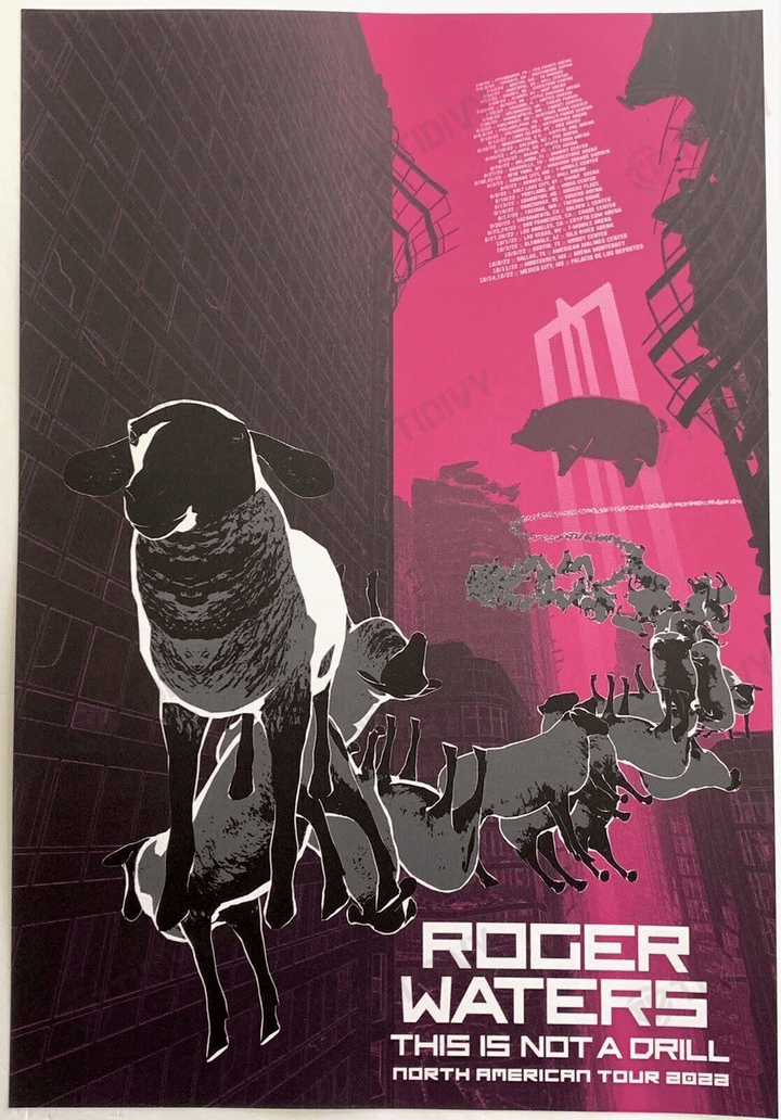 Roger Waters This Is Not A Drill North American Tour 2022 Pink Floyd Roger Waters 58 Years 1964 2022 Wall Art Print Poster