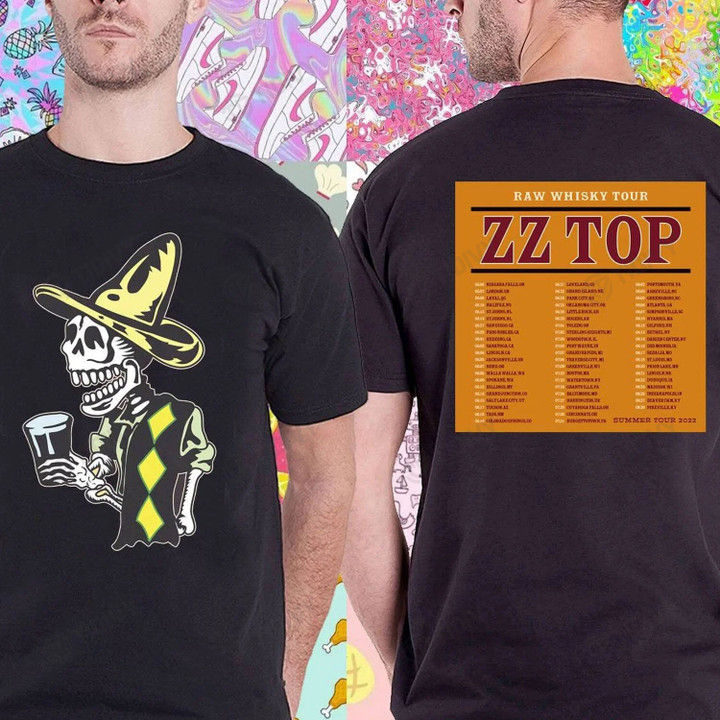 ZZ Top Raw Whisky Tour 2022 ZZ Top North American Tour 2023 Two Sided Graphic Unisex T Shirt, Sweatshirt, Hoodie Size S - 5XL