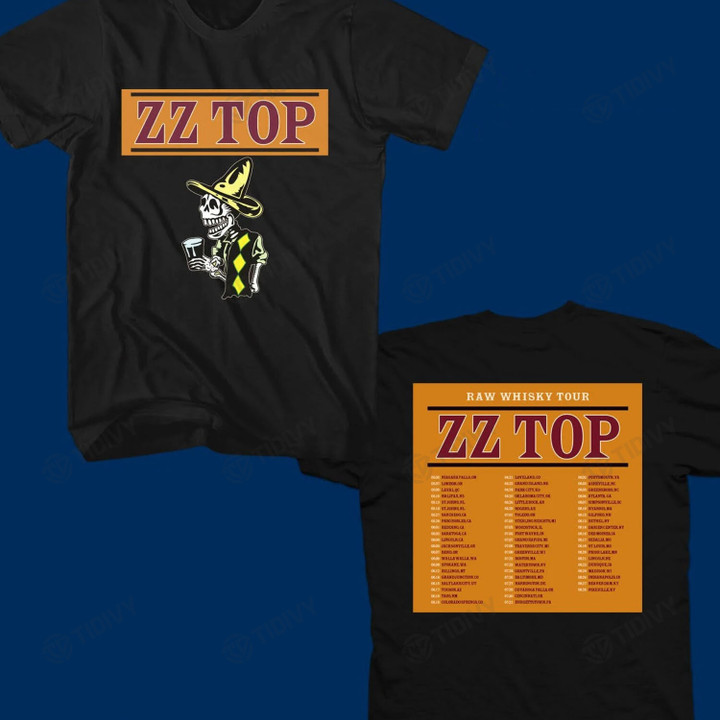 ZZ Top Raw Whisky Tour 2022 ZZ Top North American Tour 2022 ZZ Top Summer Tour 2022 Two Sided Graphic Unisex T Shirt, Sweatshirt, Hoodie Size S - 5XL