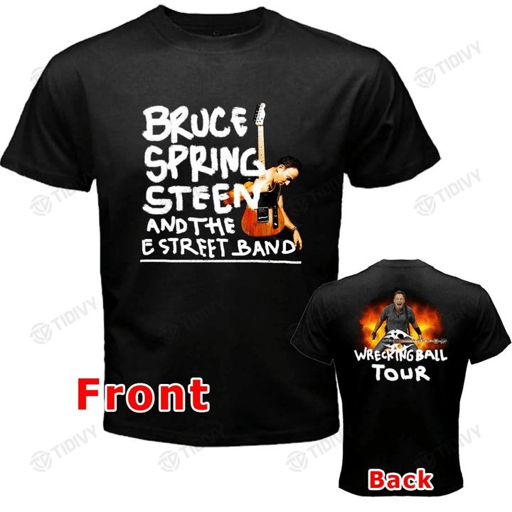 Bruce Springsteen and The E Street Band Wrecking Ball Tour Retro Vintage Two Sided Graphic Unisex T Shirt, Sweatshirt, Hoodie Size S - 5XL