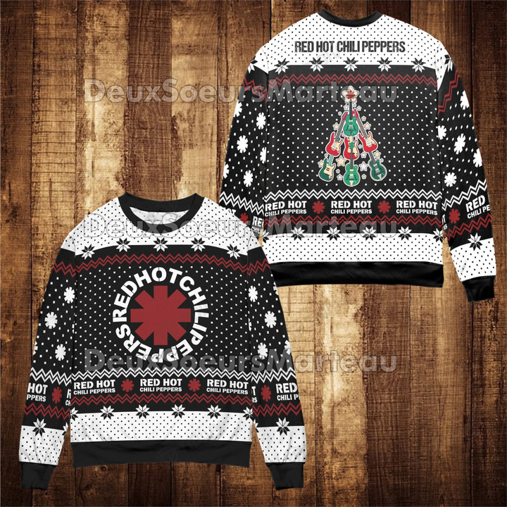 Rock Band Vintage Merry Christmas Red Hot Chili Peppers Band Rock Music Xmas RHCP Xmas Gift Ugly Sweater