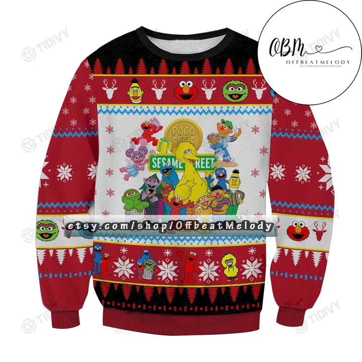 Sesame Street Merry Christmas The Muppets Show Xmas Gift Ugly Sweater