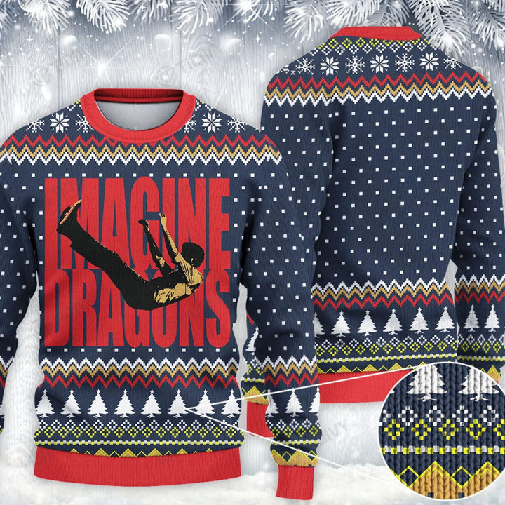 Imagine Dragons Mercury Tour 2022 Merry Christmas Imagine Dragons Xmas Tree Xmas Gift Ugly Sweater