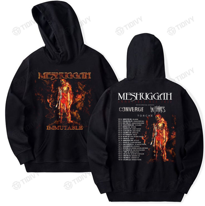 Meshuggah Immutable US Tour 2022 Meshuggah Band Fans Two Sided Graphic Unisex T Shirt, Sweatshirt, Hoodie Size S - 5XL