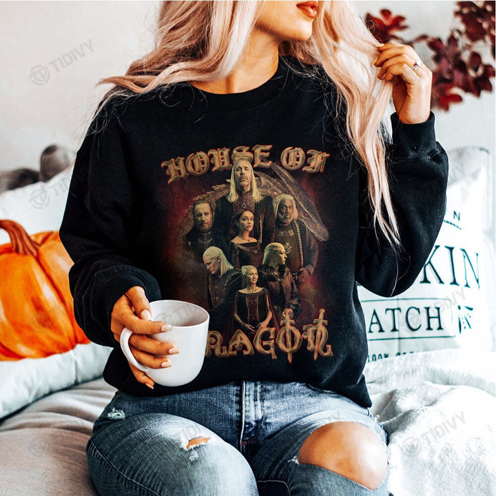 House Targaryen House of The Dragon Fire and Blood Game Of Thrones Graphic Unisex T Shirt, Sweatshirt, Hoodie Size S - 5XL