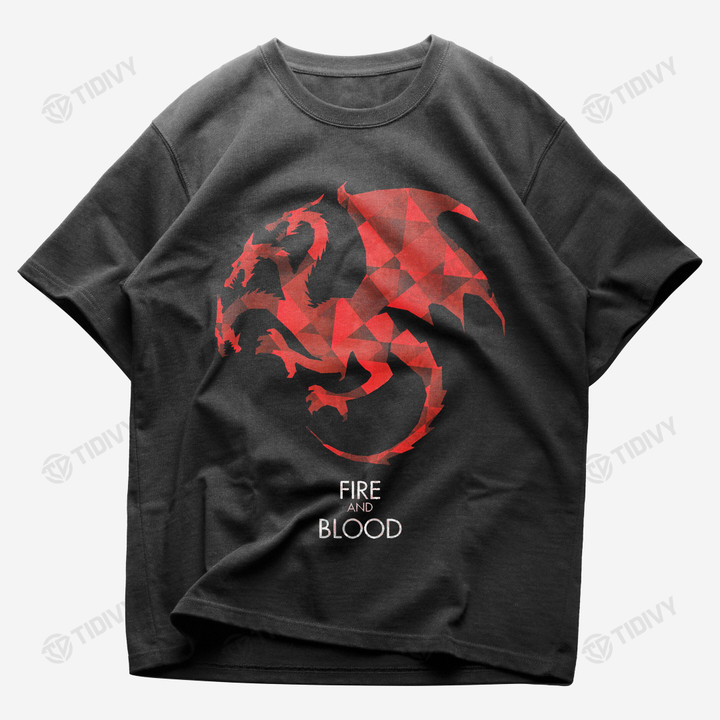House Targaryen House of The Dragon Fire and Blood Game Of Thrones Graphic Unisex T Shirt, Sweatshirt, Hoodie Size S - 5XL