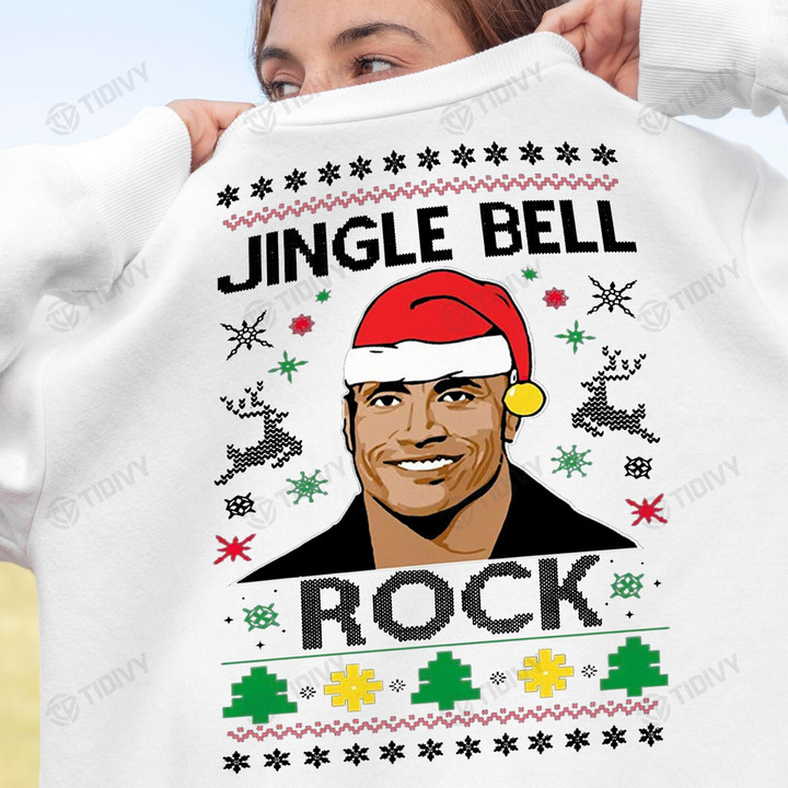 Funny Meme The Rock Jingle Bell Rock Merry Christmas Happy Xmas Gift Xmas Tree Graphic Unisex T Shirt, Sweatshirt, Hoodie Size S - 5XL
