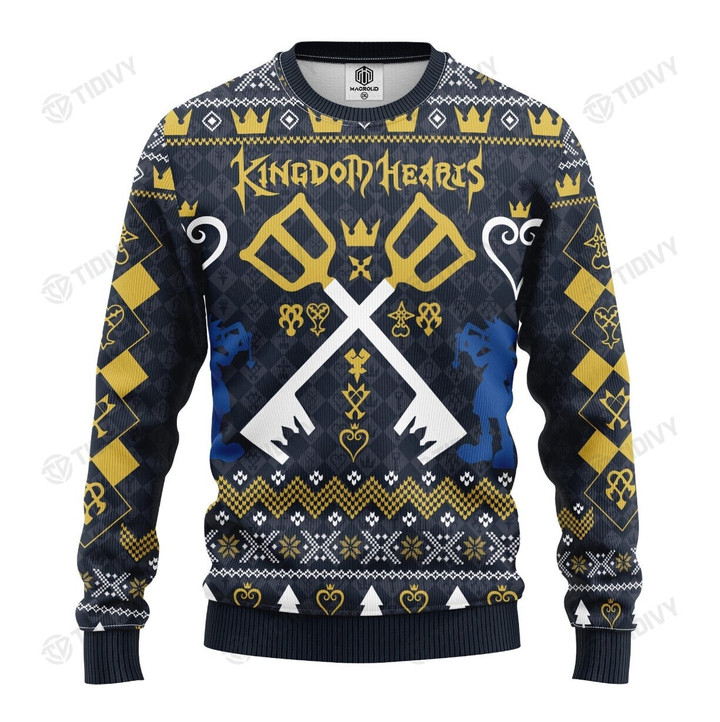 Kingdom Hearts Key Game Merry Christmas Happy Xmas Gift Xmas Tree Ugly Sweater