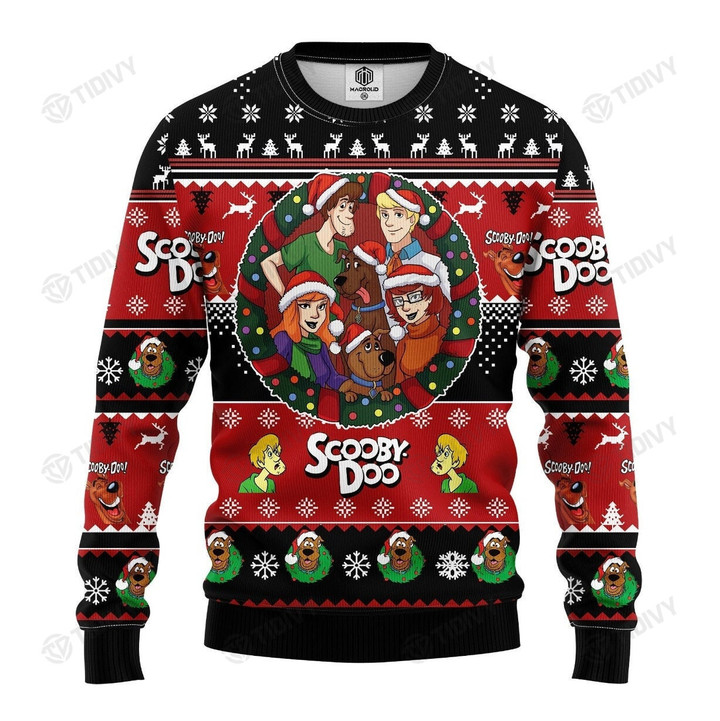 Scooby-Doo Cartoon Movie Merry Christmas Happy Xmas Gift Xmas Tree Ugly Sweater