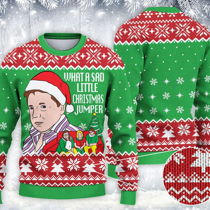 What A Sad Little Christmas Jumper Come Dine Dear Lord Jane Merry Christmas Happy Xmas Gift Xmas Tree Ugly Sweater