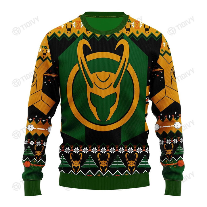Loki Outfit Avengers Merry Christmas Happy Xmas Gift Xmas Tree Ugly Sweater