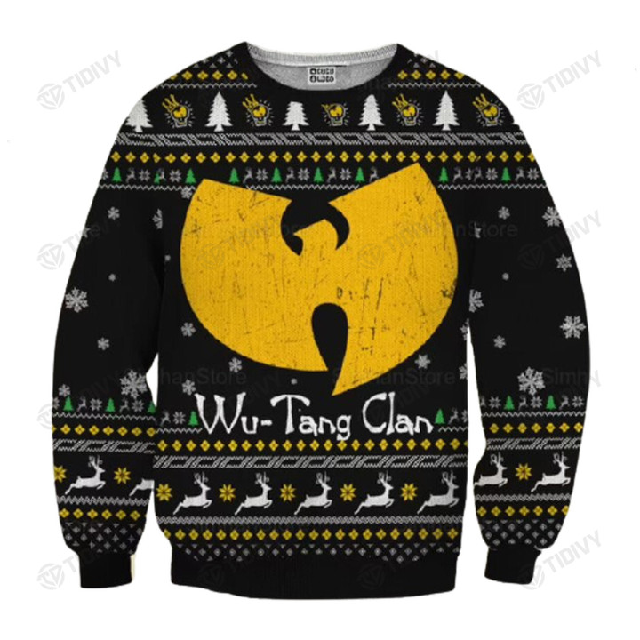 Funny Wu-Tang Clan Merry Christmas Happy Xmas Gift Xmas Tree Ugly Sweater