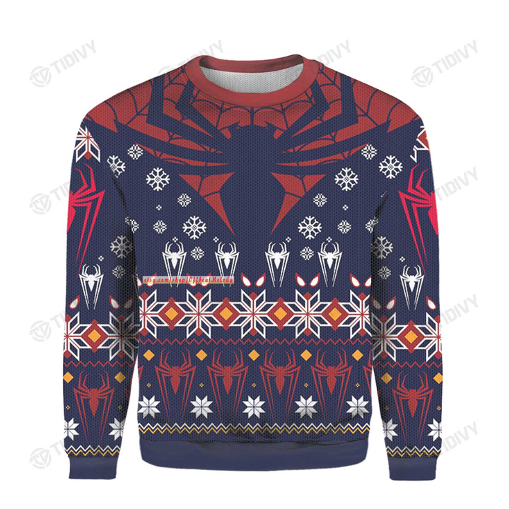 Spider-Man Outfit Avengers Super Heroes Merry Christmas Happy Xmas Gift Xmas Tree Ugly Sweater