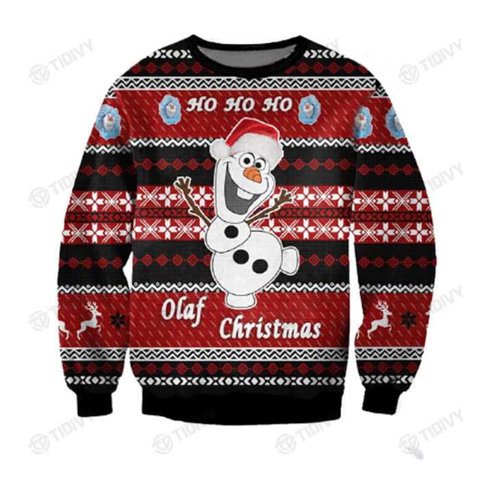 Ho Ho Ho Olaf Frozen Merry Christmas Happy Xmas Gift Xmas Tree Ugly Sweater