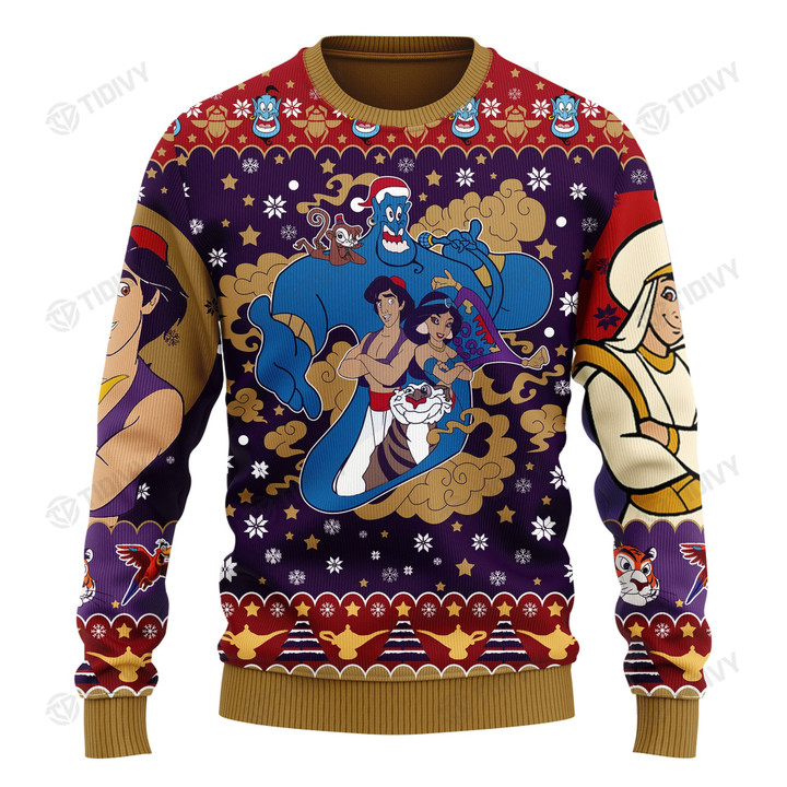 Aladdin And The Magic Lamp Merry Christmas Happy Xmas Gift Xmas Tree Ugly Sweater