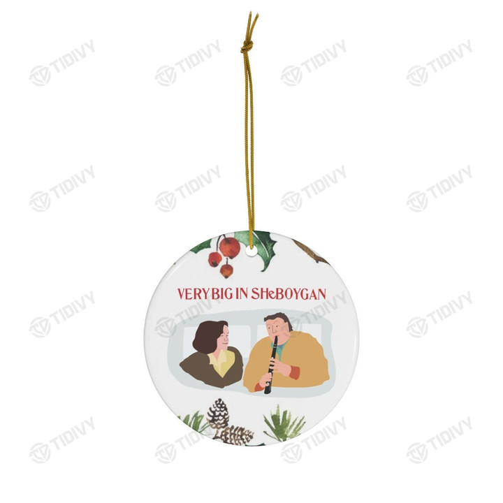 Home Alone Funny Meme Very Big In Sheboygan Christmas Movie Merry Christmas Happy Xmas Gift Xmas Tree Ceramic Circle Ornament