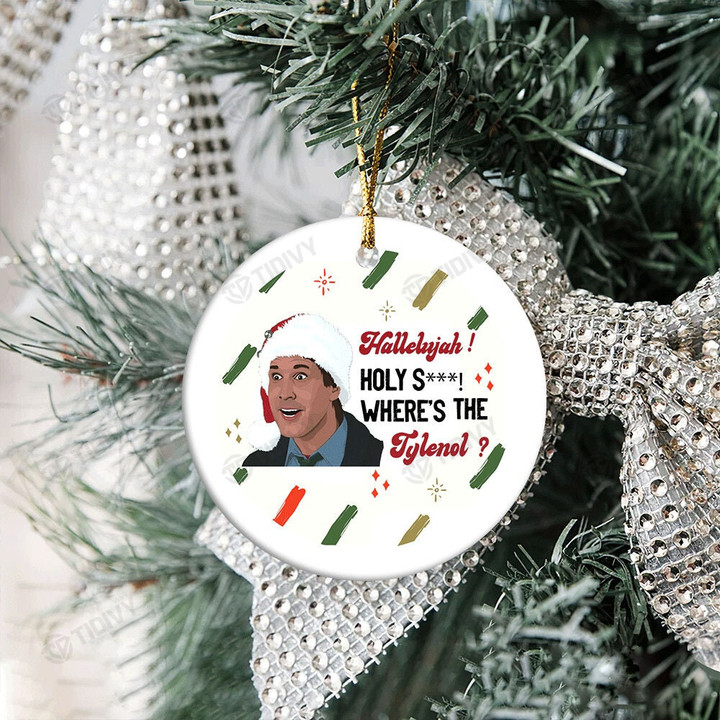 National Lampoon's Christmas Vacation Clark Griswold Quotes Merry Christmas Happy Xmas Gift Xmas Tree Ceramic Circle Ornament