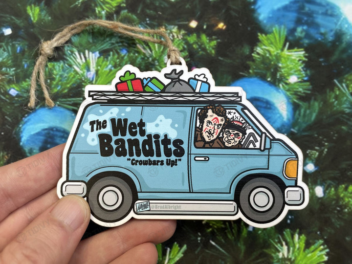 The Wet Bandits Home Alone Christmas Movie Merry Christmas Happy Xmas Gift Xmas Tree Wooden/Acrylic Ornament