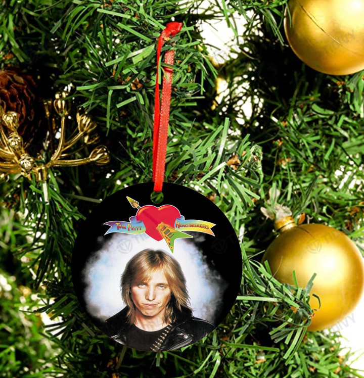 Tom Petty American Musician Rock Band Merry Christmas Happy Xmas Gift Xmas Tree Ceramic Circle Ornament