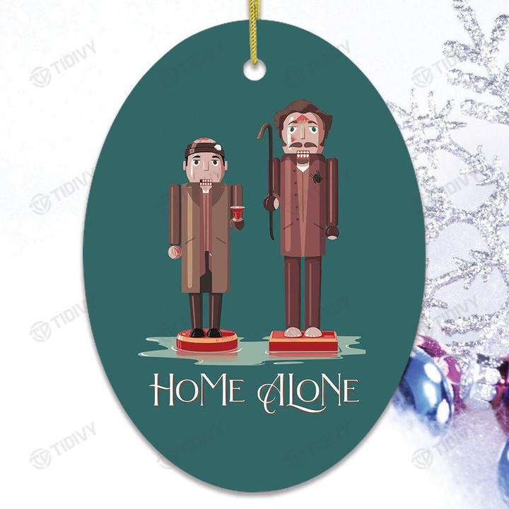 Home Alone Thieves Nutcracker Funny Christmas Movie Merry Christmas Happy Xmas Gift Xmas Tree Wooden/Acrylic Ornament