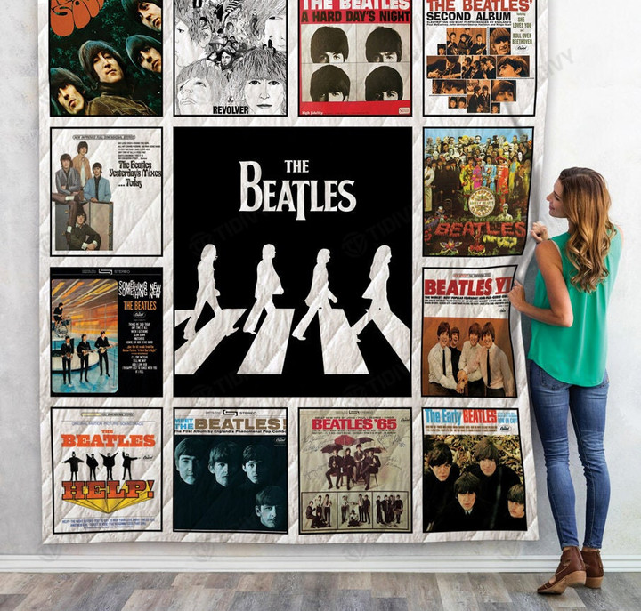 The Beatles Album Covers The Beatles Rock Band Vintage Merry Christmas Xmas Gift Premium Quilt Blanket Size Throw, Twin, Queen, King, Super King
