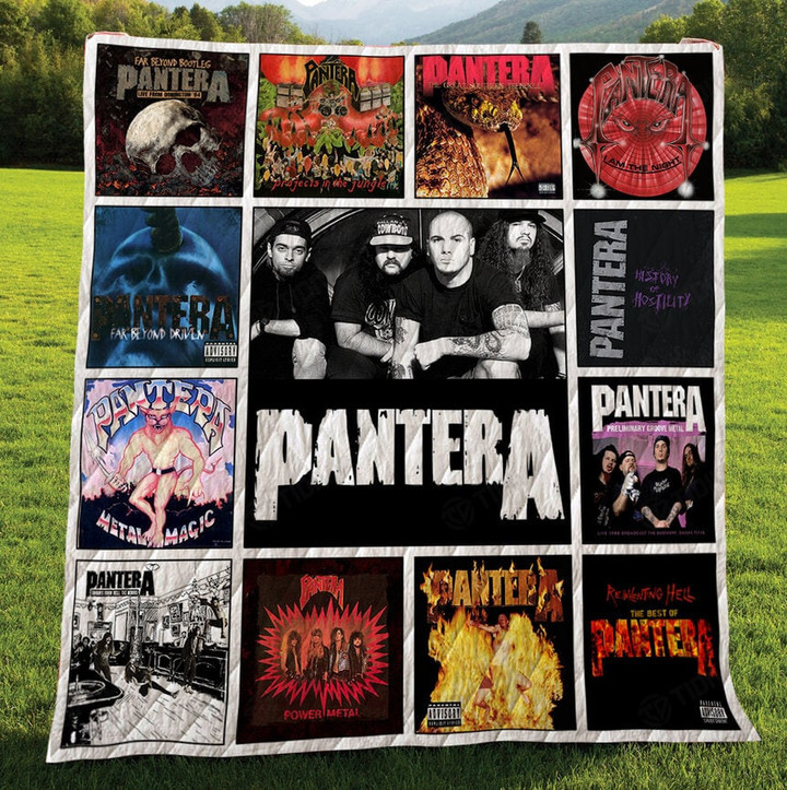 Pantera Albums Cover Pantera Rock Band Merry Christmas Xmas Gift Premium Quilt Blanket Size Throw, Twin, Queen, King, Super King