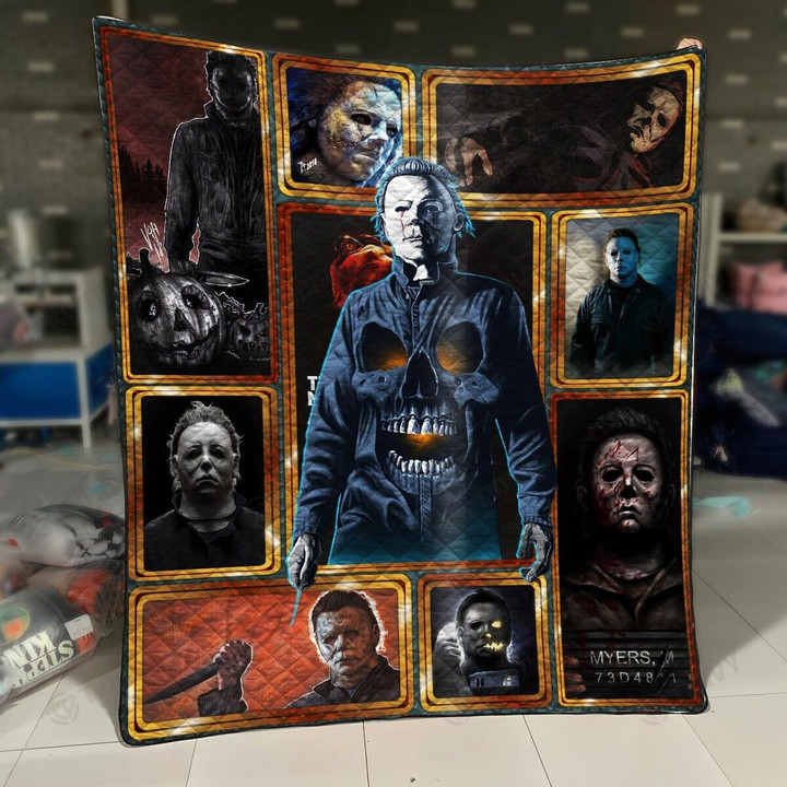 Horror Movie Halloween 2022 Movie Michael Myers Merry Christmas Xmas Gift Premium Quilt Blanket Size Throw, Twin, Queen, King, Super King