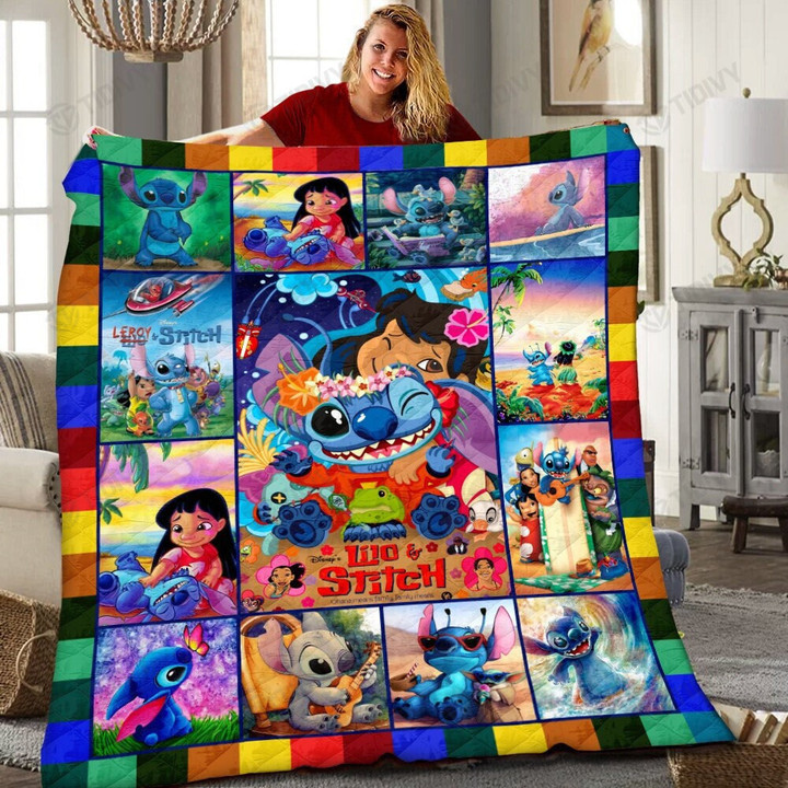 We Are Never Too Old For Stitch Lilo And Stich Merry Christmas Xmas Gift Premium Quilt Blanket Size Throw, Twin, Queen, King, Super King