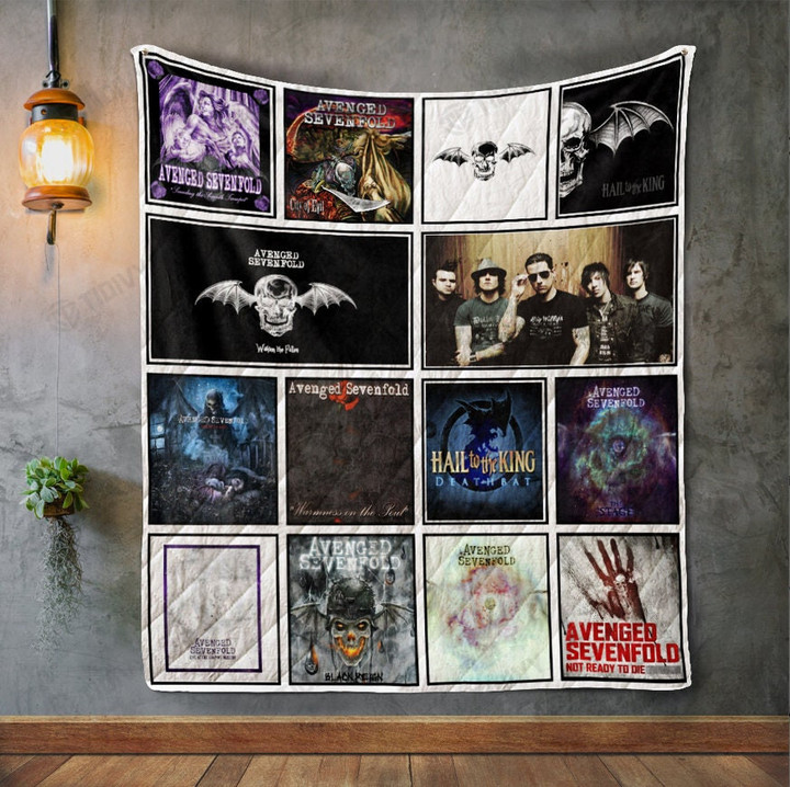 Avenged Sevenfold Rock Band Album Covers Merry Christmas Xmas Gift Premium Quilt Blanket Size Throw, Twin, Queen, King, Super King