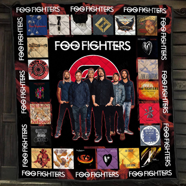 Foo Fighters Rock Band Album Covers Merry Christmas Xmas Gift Premium Quilt Blanket Size Throw, Twin, Queen, King, Super King